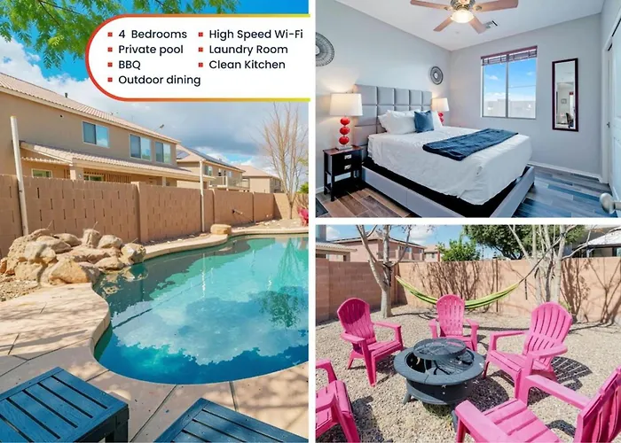 Desert Oasis King Bed Pvt Pool Fire Pit-wifi Casa Grande